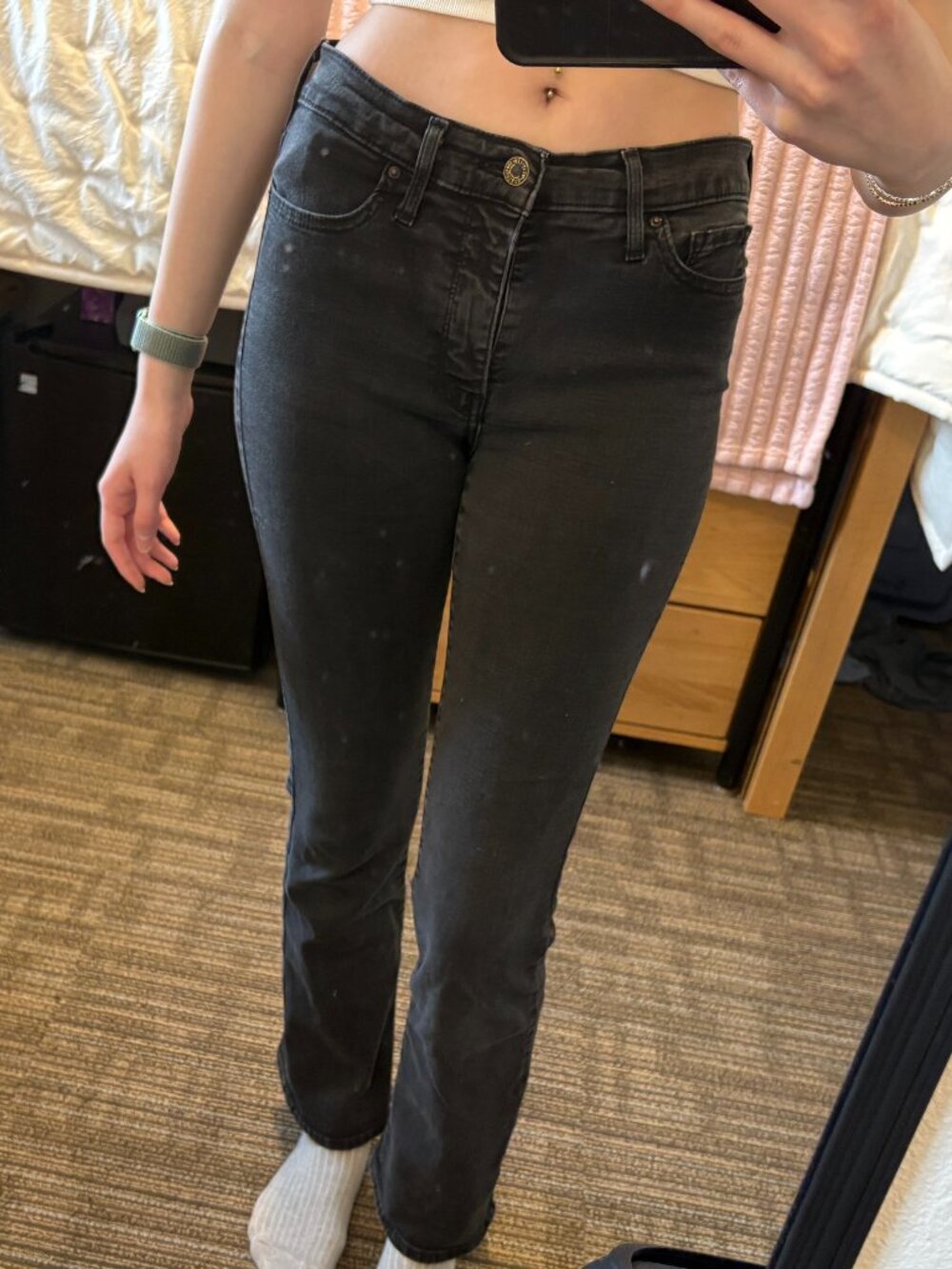 Black Levi's bootcut jeans